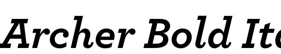 Archer Bold Italic Font Download Free